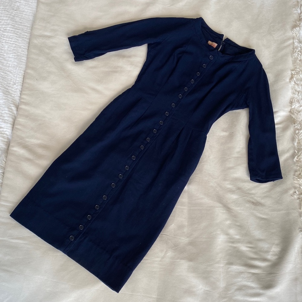 Sue Brett 1950s/1960s wool bombshell dress/work dress